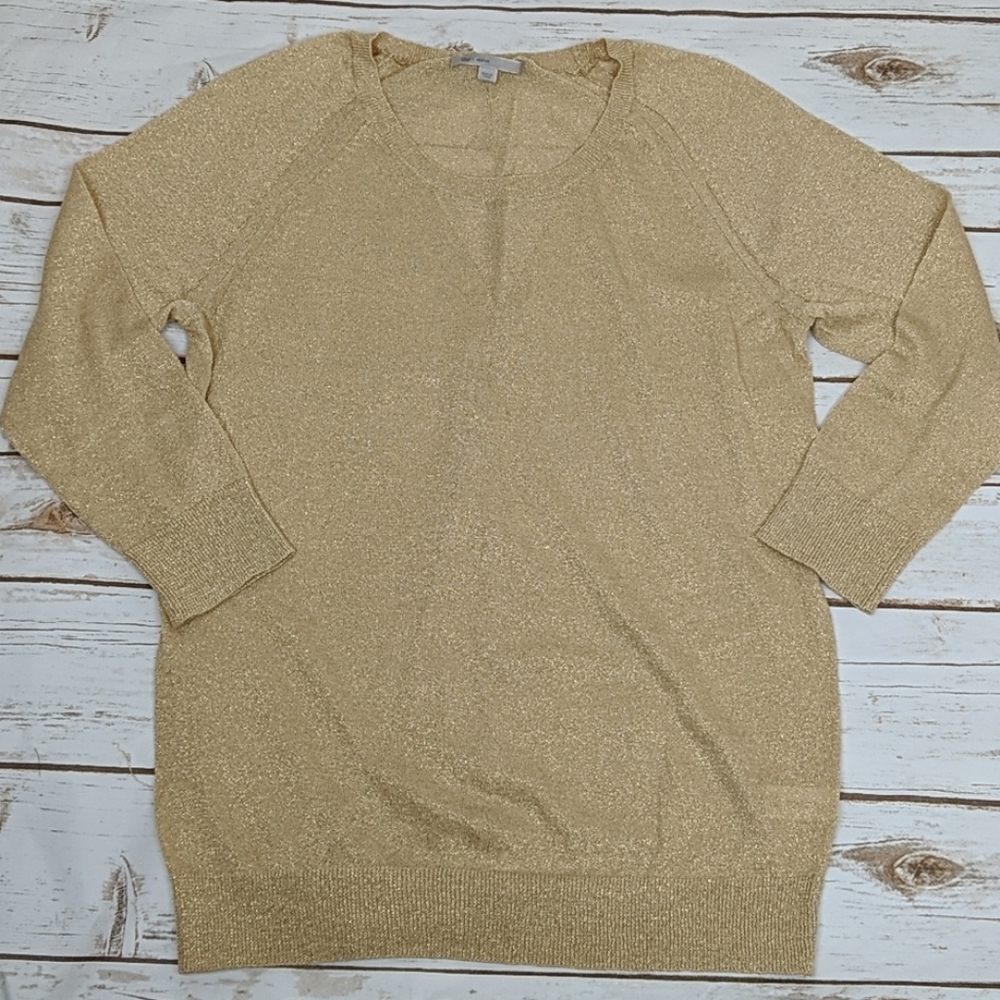 Gap Sparkly Gold Sweater M